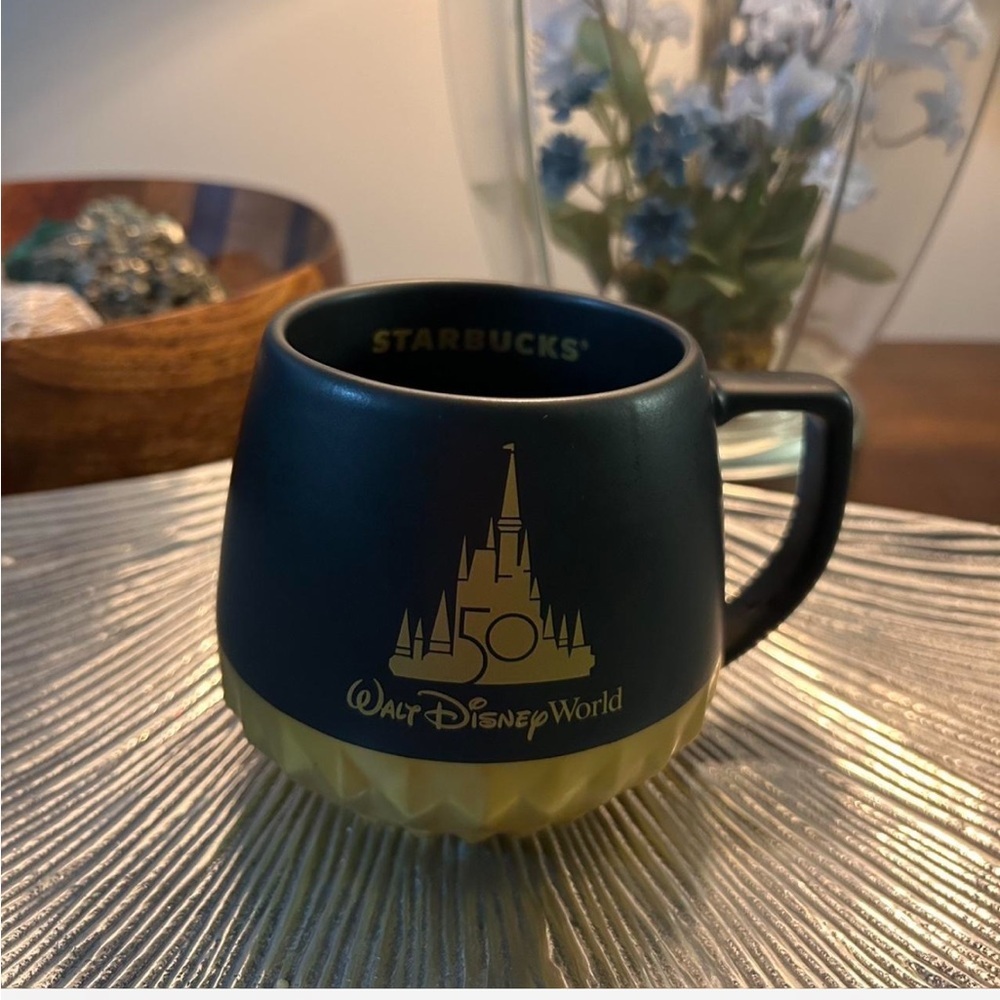 Starbucks Black and Gold 50th Anniversary Disney Mug Elegant Dining Collection